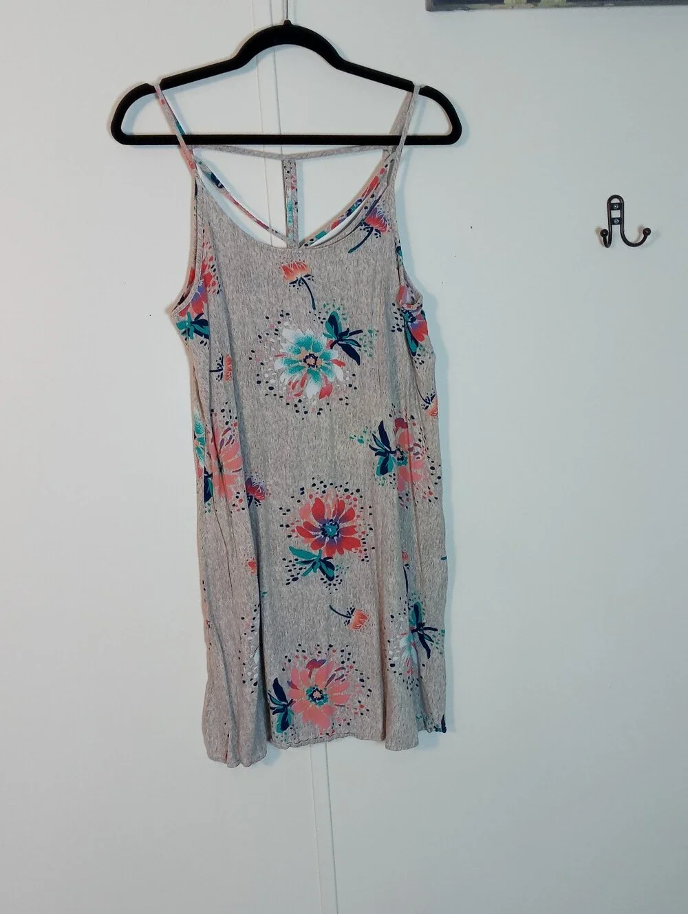 Sexy SO Size Medium strappy Grey Boho Style Nightgown